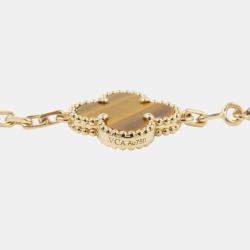 Pre Owned قلادة فان كليف آند اربلز ألهمبرا فينتاج 10 نمط ذهب أصفر عيار 18