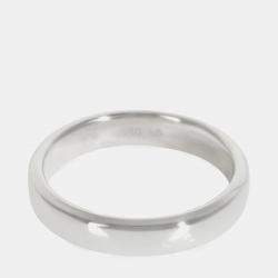 Pre Owned Van Cleef & Arpels Toujours Platinum Band Ring EU 55