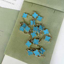 مملوكة مسبقًا قلادة فان كليف آند أربلز فينتاج ألهامبرا تركواز ذهب أصفر طبعة محدودة مع 20 دلاية