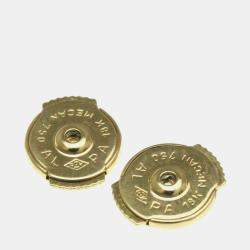 مملوكة مسبقًا Van Cleef & Arpels Pure Alhambra 18K Yellow Gold and Mother of Pearl Earrings