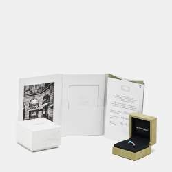 Pre Owned خاتم فان كليف آند اربلز ذهب أبيض عيار 18 & تركواز كولور فريشن مقاس 51