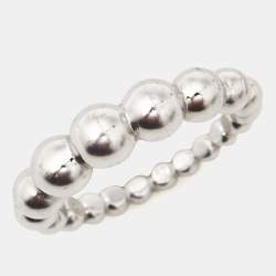 Pre Owned خاتم فان كليف آند اربلز بيرلي لؤلؤ ذهب أبيض عيار 18 قيراط رفيع 52 SM 