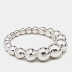 Pre Owned خاتم فان كليف آند اربلز بيرلي لؤلؤ ذهب أبيض عيار 18 قيراط رفيع 52 SM 