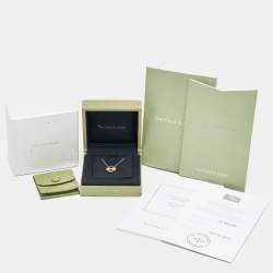 Pre Owned Van Cleef & Arpels Vintage Alhambra Gulloiche 18k Yellow Gold Necklace