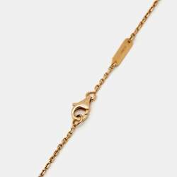 مملوكة مسبقًا Van Cleef & Arpels Vintage Alhambra Diamond Porcelain Limited Edition Rose Gold Necklace