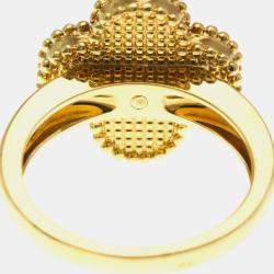 مملوكة مسبقًا خاتم فان كليف & آربلز فينتاج ألهامبرا ذهب أصفر عيار 18 مع ماس وصدف لؤلؤ مقاس 50