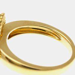 مملوكة مسبقًا خاتم فان كليف & آربلز فينتاج ألهامبرا ذهب أصفر عيار 18 مع ماس وصدف لؤلؤ مقاس 50