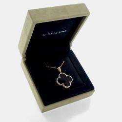 Pre Owned قلادة فان كليف آند أربلز أونيكس كلاسيك موديل ماجيك ألهمبرا