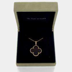 Pre Owned قلادة فان كليف آند أربلز أونيكس كلاسيك موديل ماجيك ألهمبرا