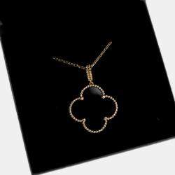 Pre Owned قلادة فان كليف آند أربلز أونيكس كلاسيك موديل ماجيك ألهمبرا