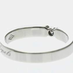 مملوكة مسبقًا Van Cleef & Arpels Toujours Signature Etoiles Platinum and Diamond Wedding Band Ring EU 50