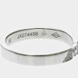 مملوكة مسبقًا Van Cleef & Arpels Toujours Signature Etoiles Platinum and Diamond Wedding Band Ring EU 50