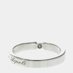 مملوكة مسبقًا Van Cleef & Arpels Toujours Signature Etoiles Platinum and Diamond Wedding Band Ring EU 50