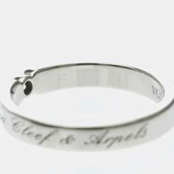 مملوكة مسبقًا Van Cleef & Arpels Toujours Signature Etoiles Platinum and Diamond Wedding Band Ring EU 50