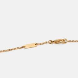 Pre Owned Van Cleef & Arpels Vintage Alhambra Mother of Pearl 18k Yellow Gold Pendant Necklace