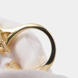Pre Owned Van Cleef & Arpels Magic Alhambra 18K Yellow Gold Ring EU 51