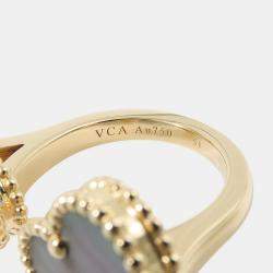 Pre Owned Van Cleef & Arpels Magic Alhambra 18K Yellow Gold Ring EU 51
