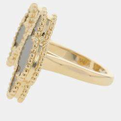Pre Owned Van Cleef & Arpels Magic Alhambra 18K Yellow Gold Ring EU 51
