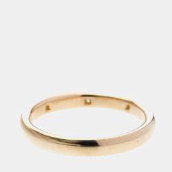 Pre Owned Van Cleef & Arpels Tendrement Etoiles 18K Pink Gold Ring EU 49