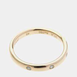 Pre Owned Van Cleef & Arpels Tendrement Etoiles 18K Pink Gold Ring EU 49