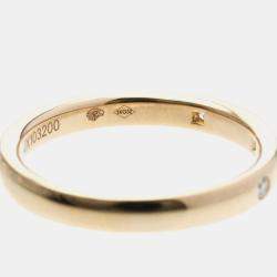 Pre Owned Van Cleef & Arpels Tendrement Etoiles 18K Pink Gold Ring EU 49