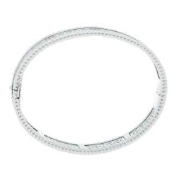 Pre Owned سوار فان كليف آند اربلز ذهب أبيض عيار 18 3 صفوف ألماس بيلي M 