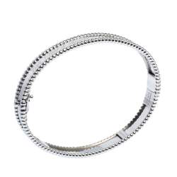 Pre Owned Van Cleef & Arpels Perlée Signature 18K White Gold Bracelet M