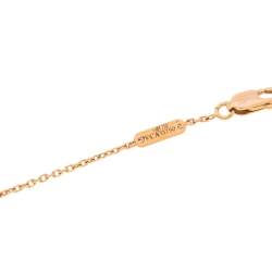 Pre Owned Van Cleef & Arpels Sweet Alhambra Textured 18k Rose Gold Bracelet