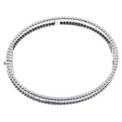 Pre Owned Van Cleef & Arpels Perlee Signature 18K White Gold Bracelet XS