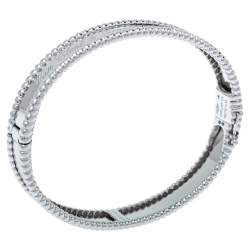 Pre Owned Van Cleef & Arpels Perlee Signature 18K White Gold Bracelet XS