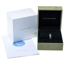Pre Owned Van Cleef & Arpels Perlee Signature 18K White Gold Bracelet XS
