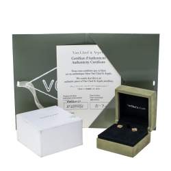 مملوكة مسبقًا أقراط فان كليف آند اربلز "سويت ألهامبرا" صدف و ذهب أصفر عيار 18