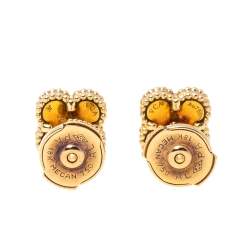 مملوكة مسبقًا أقراط فان كليف آند اربلز "سويت ألهامبرا" صدف و ذهب أصفر عيار 18