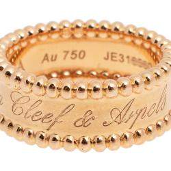 Pre Owned خاتم فان كليف آند اربلز "بيرلي" ذهب وردي عيار 18 مقاس 52