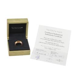 مملوكة مسبقًا Van Cleef & Arpels Perlee Signature 18K Rose Gold Band Ring Size 59