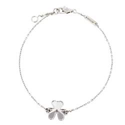 Pre Owned Van Cleef & Arpels Frivole Diamond 18K White Gold Mini Model Bracelet