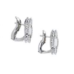 Pre Owned أقراط فان كليف آند آربلز فينتدج ألهامبرا ذهب أبيض عيار 18 وصدف