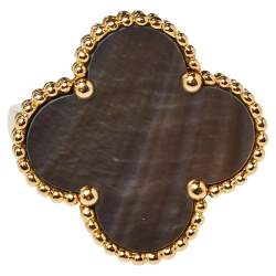 مملوكة مسبقًا خاتم فان كليف أند أربلز ماجيك ألهامبرا صدف ذهب أصفر عيار 18 مقاس 53