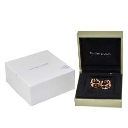 مملوكة مسبقًا أقراط فان كليف أند إربلز بيرلي كلوفر ألماس ذهب وردي عيار 18 حلقات