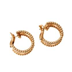 مملوكة مسبقًا أقراط فان كليف أند إربلز بيرلي كلوفر ألماس ذهب وردي عيار 18 حلقات