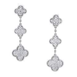 Pre Owned Van Cleef & Arpels Magic Alhambra Diamond 18K White Gold Earrings