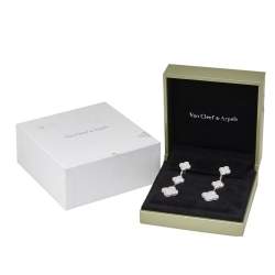 Pre Owned Van Cleef & Arpels Magic Alhambra Diamond 18K White Gold Earrings