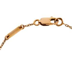 Pre Owned Van Cleef & Arpels Sweet Alhambra Heart Carnelian 18K Rose Gold Bracelet