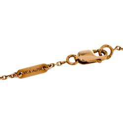 Pre Owned Van Cleef & Arpels Sweet Alhambra Heart Carnelian 18K Rose Gold Bracelet