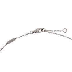 Pre Owned  Van Cleef & Arpels Sweet Alhambra Butterfly Turquoise 18K White Gold Pendant Necklace