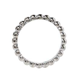 مملوكة مسبقًا Van Cleef & Arpels Perlée 18K White Gold Ring Size 52