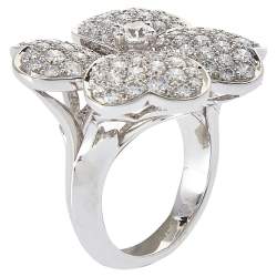 مملوكة مسبقًا خاتم فان كليف أند أربلز كوزموس ألماس ذهب أبيض عيار 18 كبيرة مقاس 55 