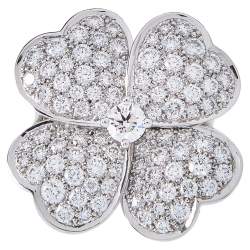 مملوكة مسبقًا خاتم فان كليف أند أربلز كوزموس ألماس ذهب أبيض عيار 18 كبيرة مقاس 55 