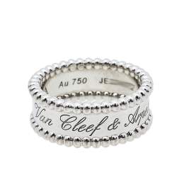 Pre Owned خاتم فان كليف آند اربلز "بيرلي" ذهب أبيض عيار 18 مقاس 52