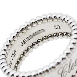 Pre Owned خاتم فان كليف آند اربلز "بيرلي" ذهب أبيض عيار 18 مقاس 52